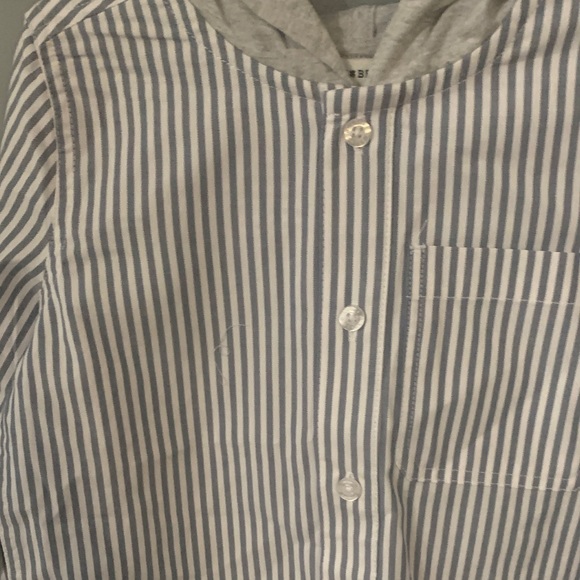 Lucky Brand kids Navy and White Striped Shirt - Picture 3 of 4